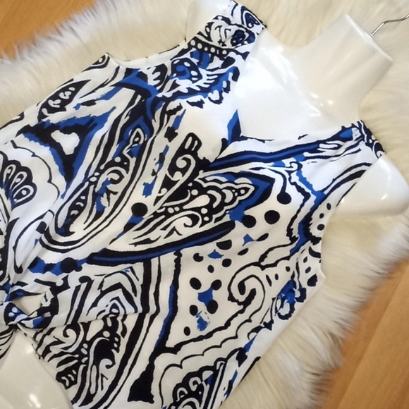 Chico's  Paisley Crepe Tank Top - Picture 10 of 14